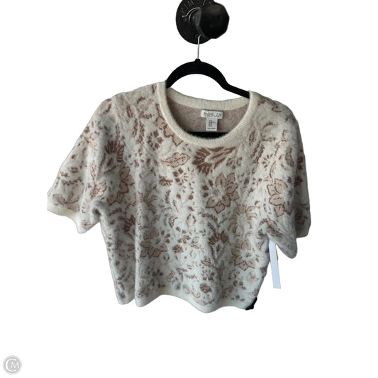 Sweater Short Sleeve By Rachel Zoe In Tan & White, Size: Xl