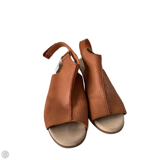 Sandals Heels Block By Clarks In Brown, Size: 8