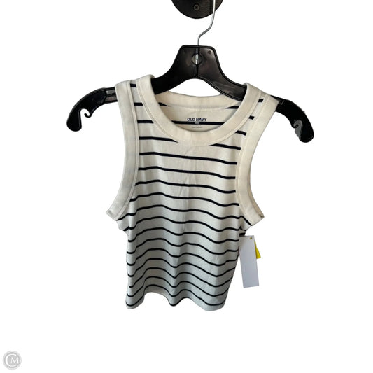 Top Sleeveless Basic By Old Navy In Blue & White, Size: S