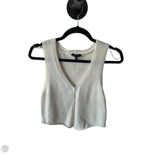 Vest Sweater By Clothes Mentor In Cream, Size: S