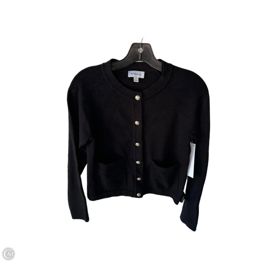 Sweater Cardigan By Evereve In Black & Gold, Size: Xs