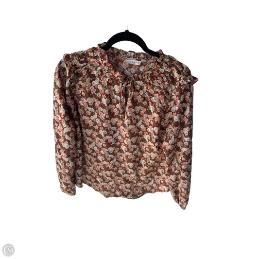 Top Long Sleeve By Kori America In Brown & Green, Size: S
