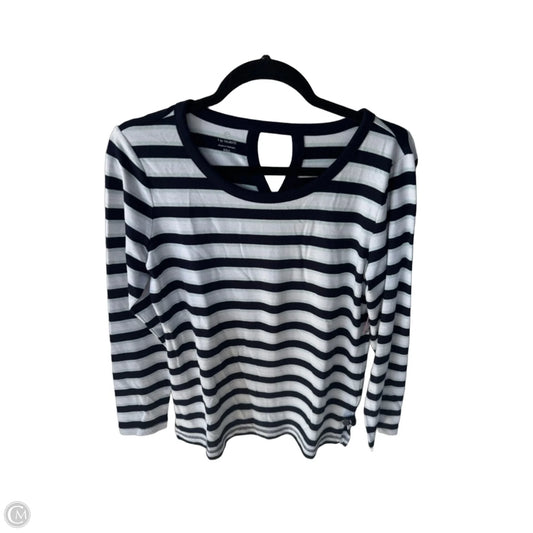 Sweater By Talbots In Blue & White, Size: Mp