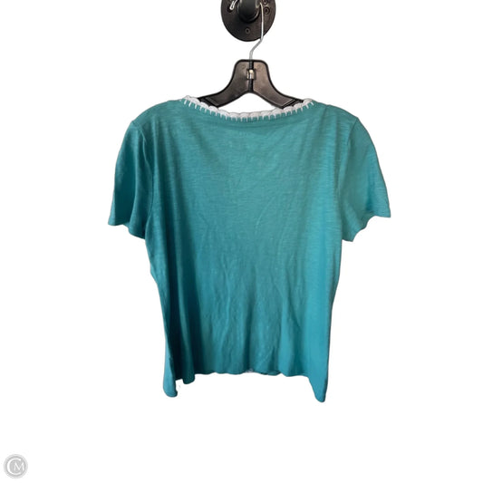 Top Short Sleeve By Talbots In Blue & Green, Size: Mp