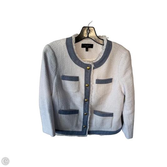 Blazer By Talbots In Blue & White, Size: Mp