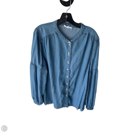 Top Long Sleeve By Clothes Mentor In Blue Denim, Size: S