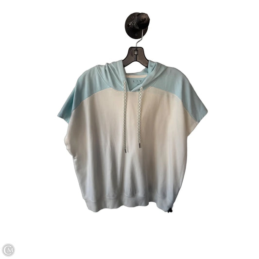 Sweatshirt Hoodie By Livi Active In Blue & Cream, Size: 1x