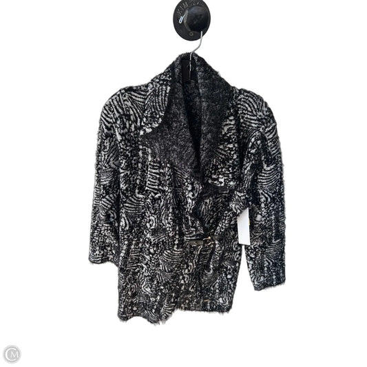 Sweater Cardigan By Black Rivet In Black & White, Size: S