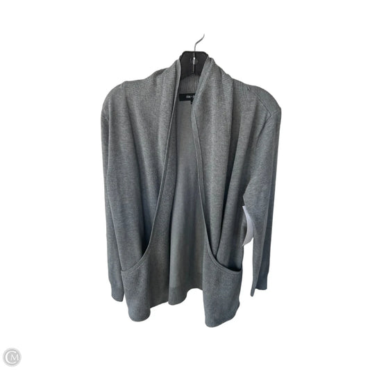 Sweater Cardigan By Clothes Mentor In Grey, Size: L