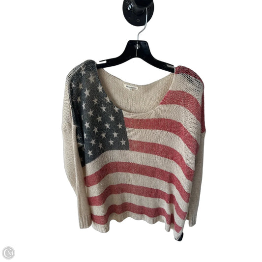 Sweater By Clothes Mentor In Red & Tan, Size: M