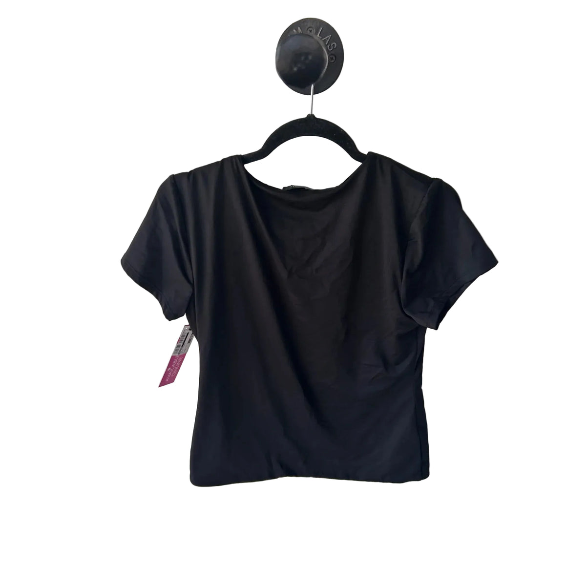 Top Short Sleeve Basic By Halogen In Black, Size: M