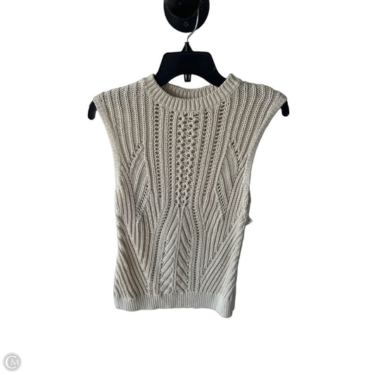 Vest Sweater By Banana Republic In Cream, Size: L