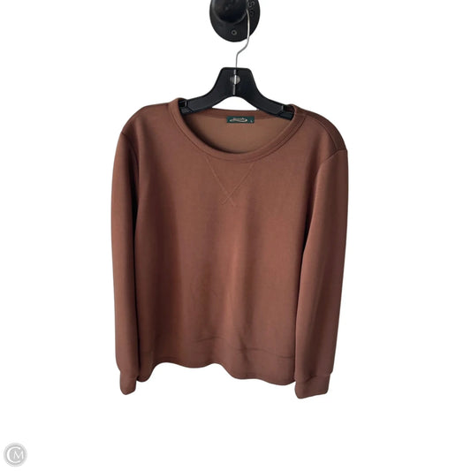 Sweatshirt Crewneck By Ofeefan In Brown, Size: L