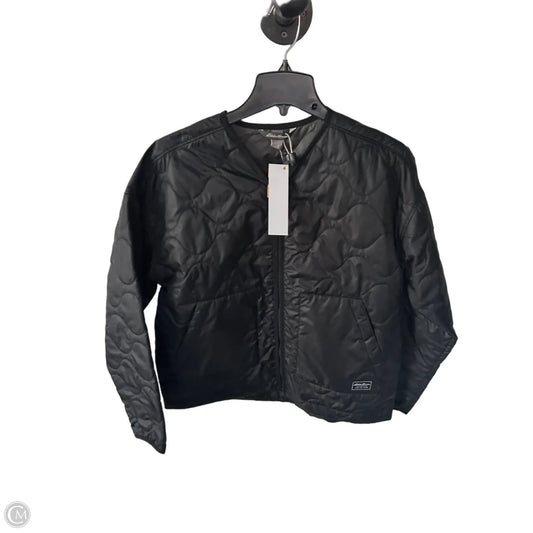 Jacket Puffer & Quilted By Eddie Bauer In Black, Size: S