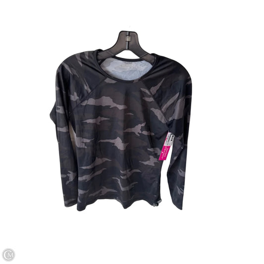 Athletic Top Long Sleeve Crewneck By Athleta In Black & Grey, Size: M