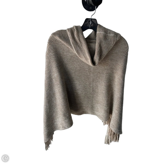 Poncho By Chicos In Cream & Tan, Size: Osfm