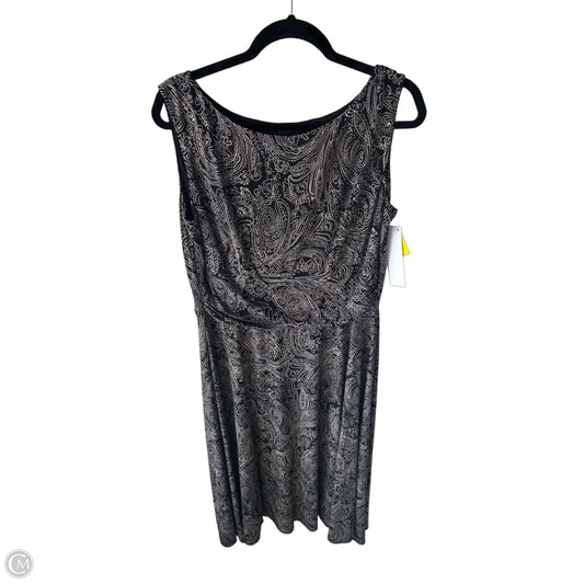 Dress Casual Midi By Perceptions In Black & Tan, Size: Xl