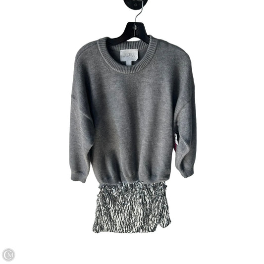 Dress Sweater By Mare Mare In Grey & Silver, Size: S