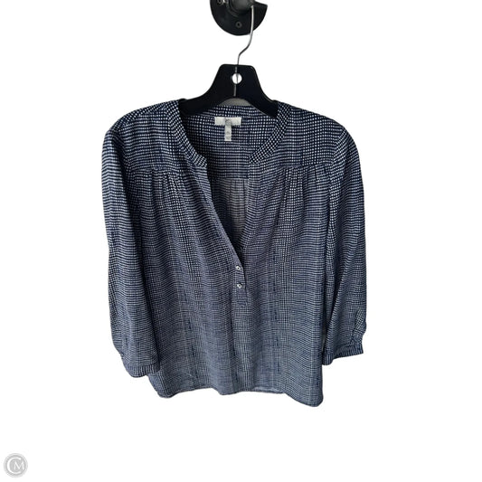Top 3/4 Sleeve By Joie In Blue & White, Size: Xs