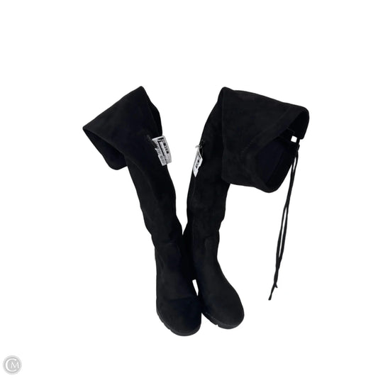 Boots Over-the-knee Heels By Top Moda In Black, Size: 6.5