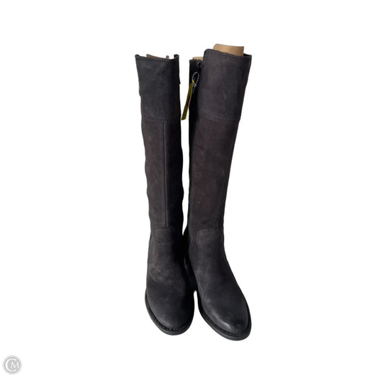 Boots Knee Heels By Born In Grey, Size: 5.5