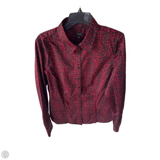 Top Long Sleeve By Talbots In Black & Red, Size: Xl