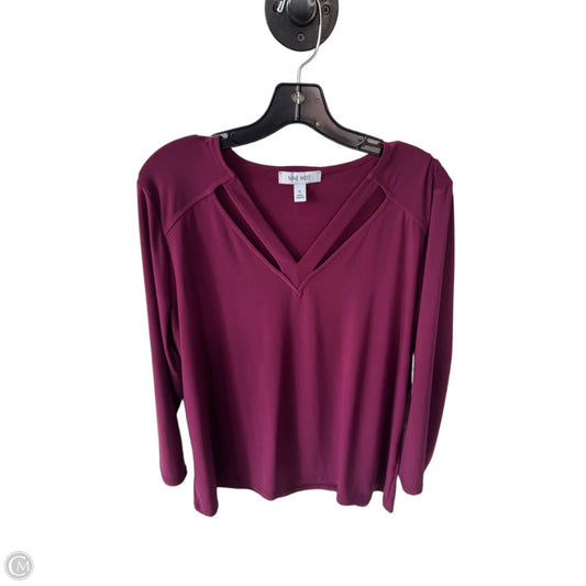 Top 3/4 Sleeve By Nine West In Pink, Size: Xl