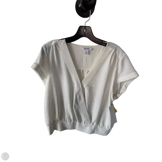 Top Short Sleeve By Nine West In White, Size: Xl