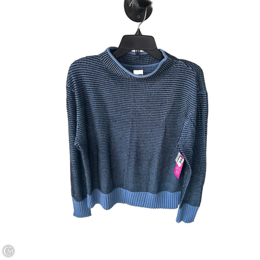 Sweater By Nic + Zoe In Black & Blue, Size: L
