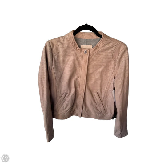 Jacket Moto Leather By Rebecca Taylor In Pink, Size: M