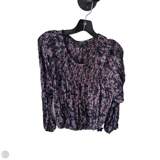 Top Long Sleeve By Rag & Bones Jeans In Blue & Purple, Size: L