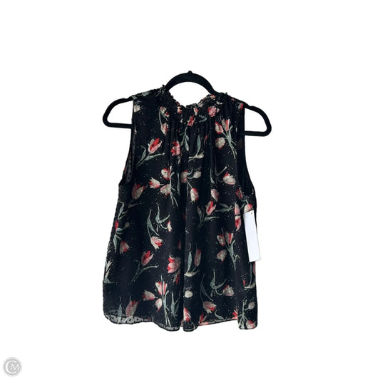 Top Sleeveless By Rebecca Taylor In Black & Red, Size: M