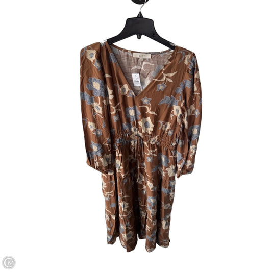 Dress Casual Maxi By Loft In Brown & Tan, Size: M