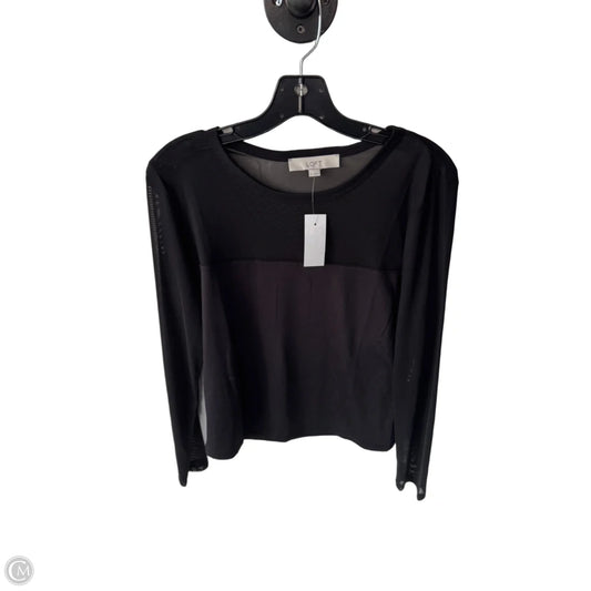 Top Long Sleeve By Loft In Black, Size: M