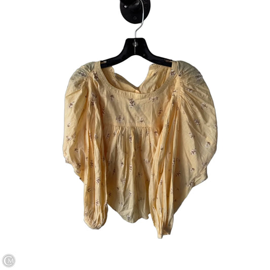Top Long Sleeve By Loft In Brown & Yellow, Size: Mp
