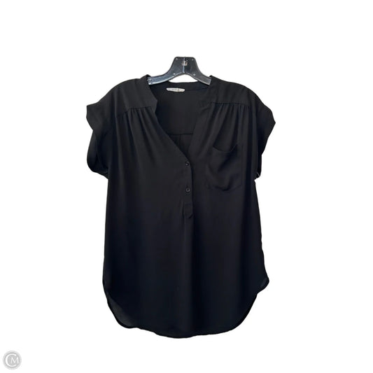 Top Short Sleeve By Pleione In Black, Size: Xs