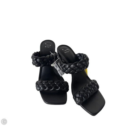 Sandals Heels Block By A New Day In Black, Size: 7.5