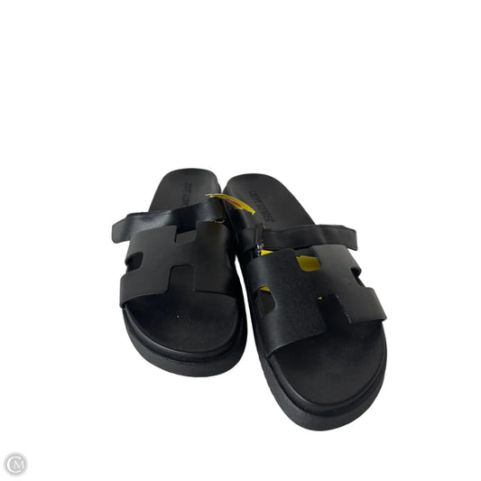 Sandals Flats By Steve Madden In Black, Size: 10