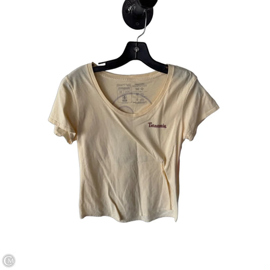 Top Short Sleeve By Patagonia In Yellow, Size: M