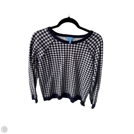 Sweatshirt Crewneck By Draper James In Blue & White, Size: M