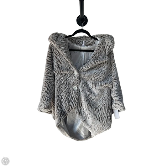 Coat Faux Fur & Sherpa By Clothes Mentor In Brown & White, Size: S