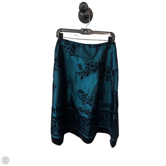 Skirt Midi By Coldwater Creek In Black & Blue, Size: Mp