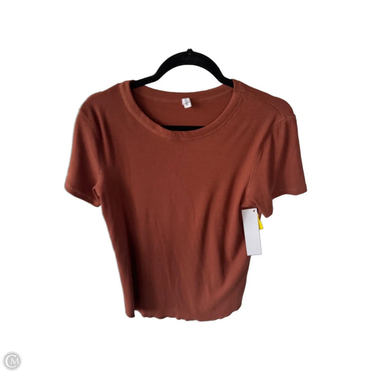 Top Short Sleeve Basic By Wishlist In Brown, Size: M
