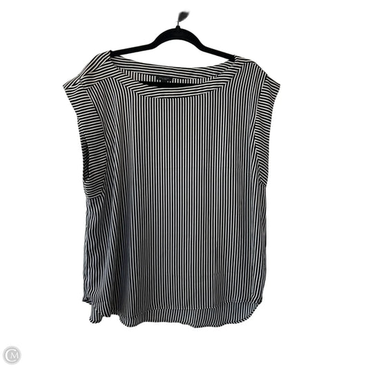Top Sleeveless By Ann Taylor In Black & White, Size: Xl