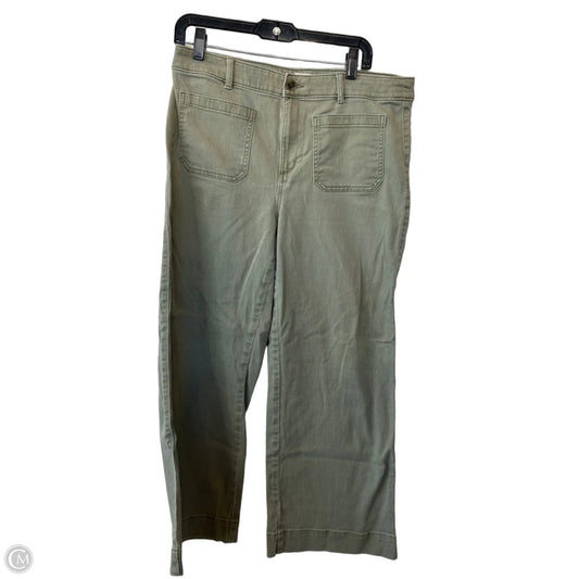 Jeans Wide Leg By Loft In Green Denim, Size: 12p