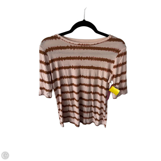 Top Short Sleeve Basic By Nine West In Brown & Pink, Size: S
