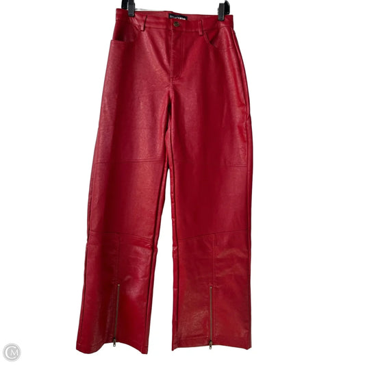 Pants Wide Leg By Fashion Nova In Red, Size: M