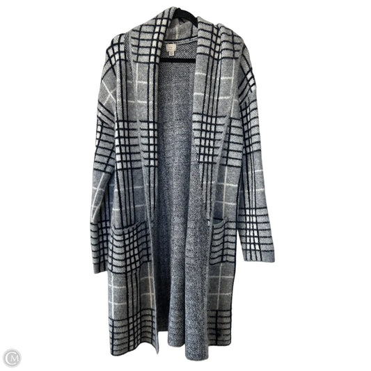 Sweater Cardigan By A New Day In Blue & Grey, Size: M