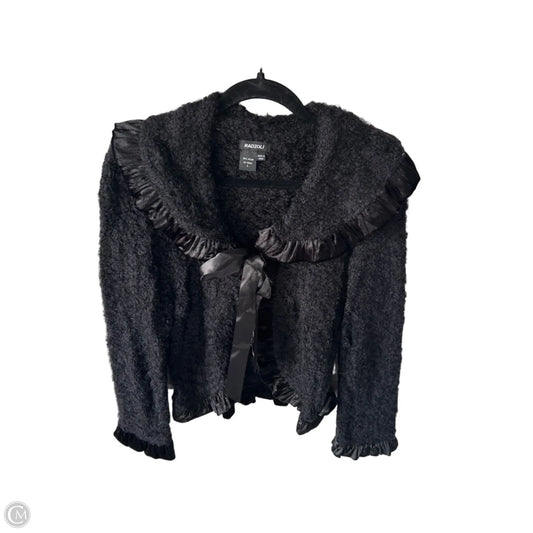 Sweater Cardigan By Radzoli In Black, Size: L