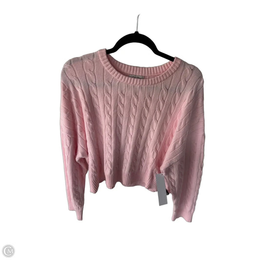 Sweater By Faded Rose In Pink, Size: Xl